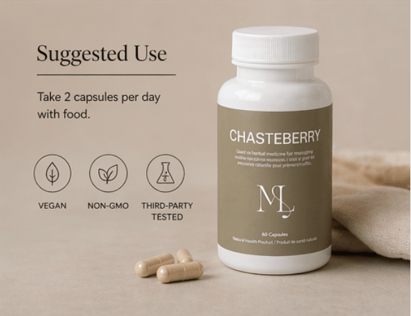 ML Chaste Berry - Hormonal Acne Supplement for Premenstrual Breakouts & Cycle - Related Acne - ML Aesthetic Clinic