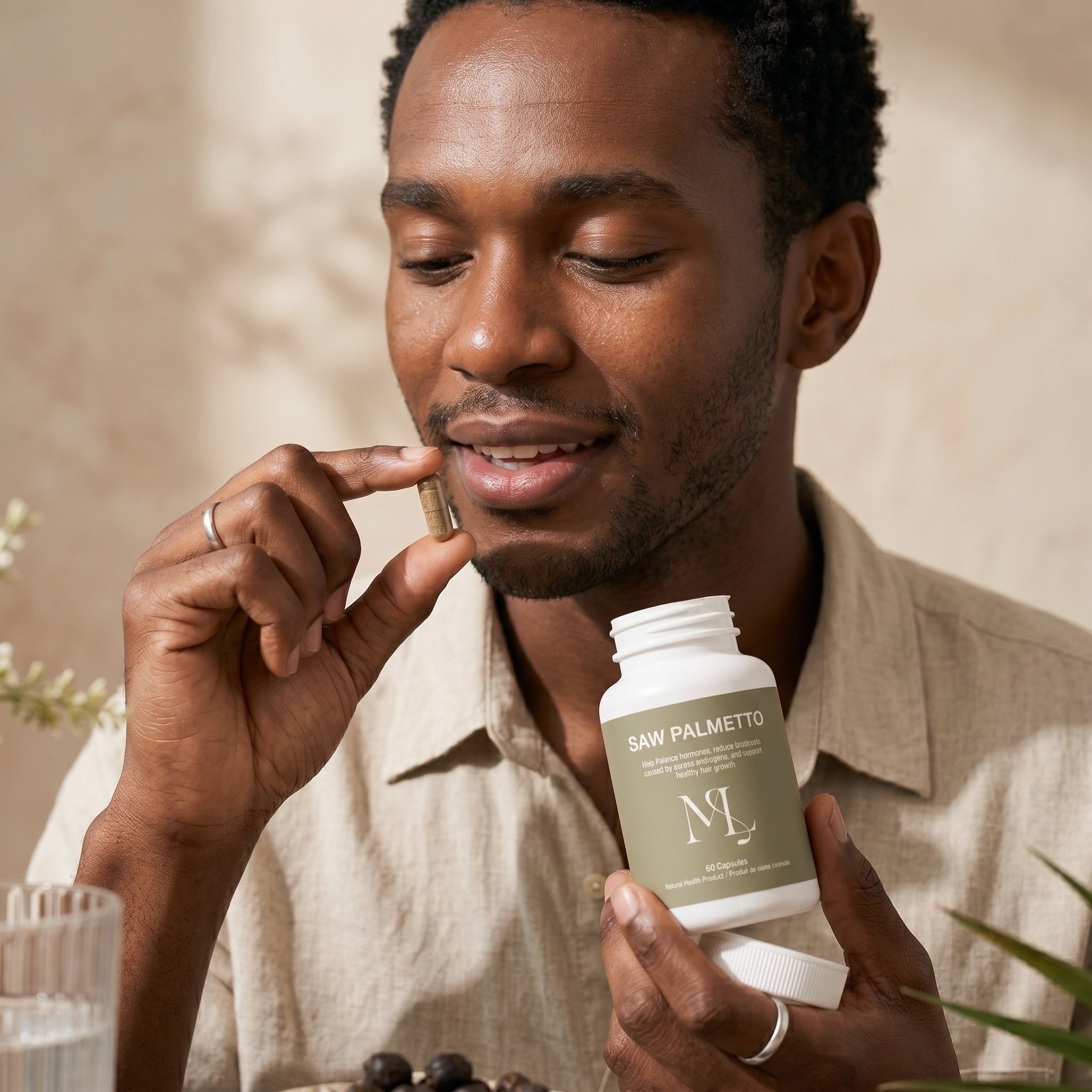 ML Saw Palmetto - Hormonal Acne & Hair Support | DHT Blocker Supplement for Women & Men - ML Aesthetic Clinic