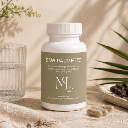 ML Saw Palmetto - Hormonal Acne &amp; Hair Support | DHT Blocker Supplement for Women &amp; Men - ML Aesthetic Clinic