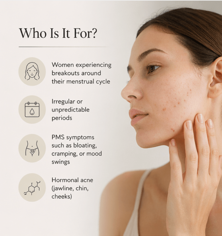 ML Chaste Berry - Hormonal Acne Supplement for Premenstrual Breakouts &amp; Cycle - Related Acne - ML Aesthetic Clinic
